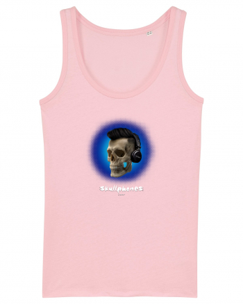 Craniu cu casti - skullphones 07 albastru 3 Cotton Pink