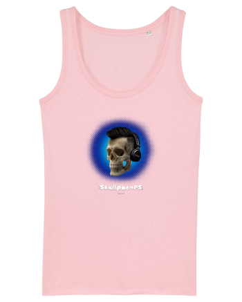 Craniu cu casti - skullphones 07 albastru 3 Cotton Pink