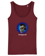 Craniu cu casti - skullphones 07 albastru 3 Maiou Damă Dreamer