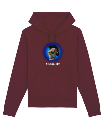 Craniu cu casti - skullphones 07 albastru 3 Burgundy