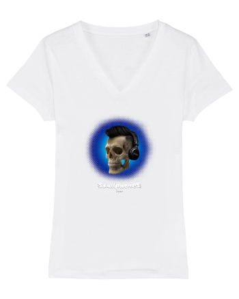 Craniu cu casti - skullphones 07 albastru 3 White