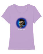 Craniu cu casti - skullphones 07 albastru 3 Tricou mânecă scurtă guler larg fitted Damă Expresser