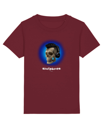 Craniu cu casti - skullphones 07 albastru 3 Burgundy