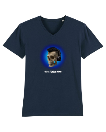 Craniu cu casti - skullphones 07 albastru 3 French Navy