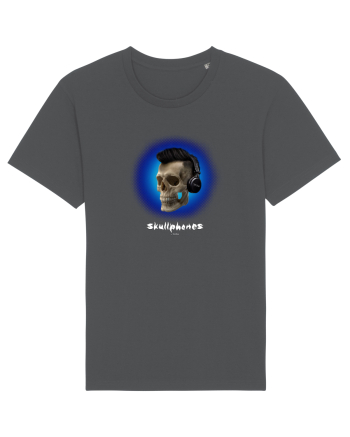 Craniu cu casti - skullphones 07 albastru 3 Anthracite