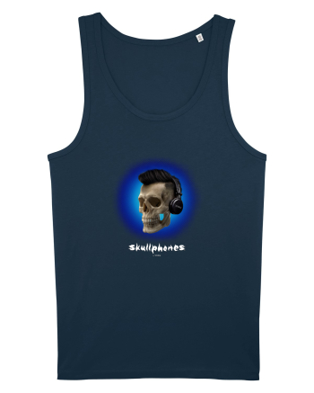 Craniu cu casti - skullphones 07 albastru 3 Navy