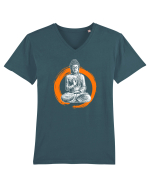 Zen Meditation Tricou mânecă scurtă guler V Bărbat Presenter