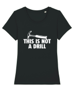 This is not a Drill Tricou mânecă scurtă guler larg fitted Damă Expresser