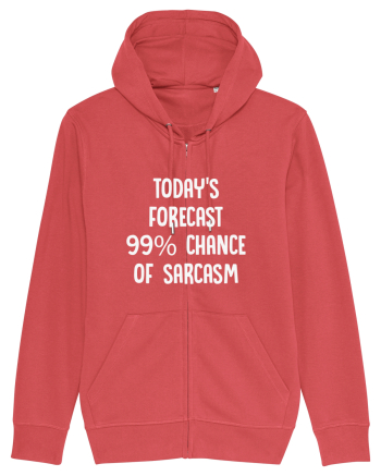 TODAY'S FORECAST 99% CHANCE OF SARCASM Carmine Red