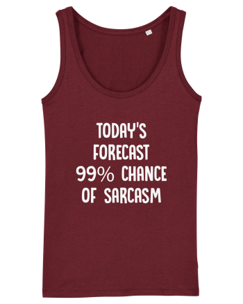 TODAY'S FORECAST 99% CHANCE OF SARCASM Burgundy