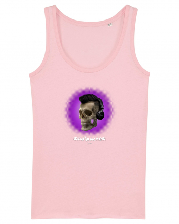 Craniu cu casti - skullphones 07 violet Cotton Pink
