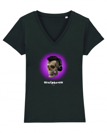 Craniu cu casti - skullphones 07 violet Black