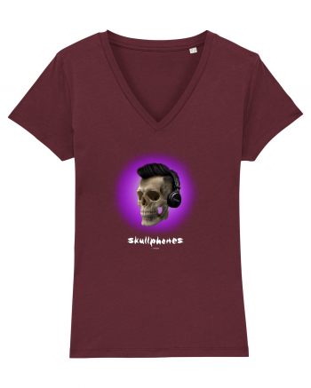 Craniu cu casti - skullphones 07 violet Burgundy