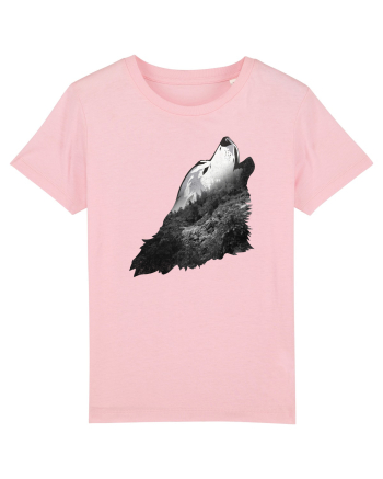 Wolf howling Cotton Pink
