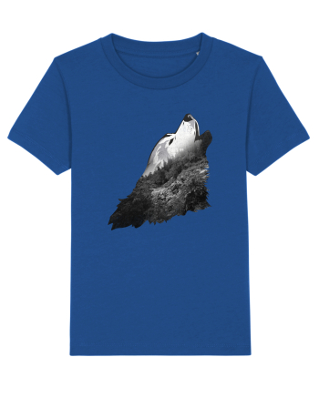 Wolf howling Majorelle Blue