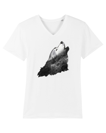 Wolf howling White