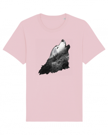 Wolf howling Cotton Pink