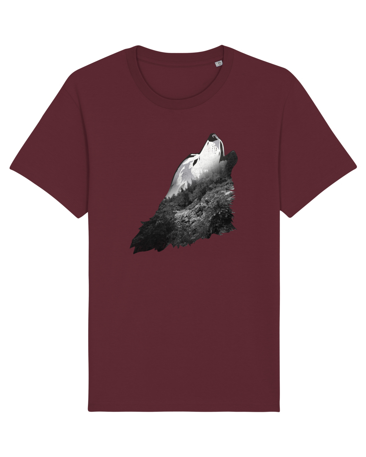 Tricou mânecă scurtă Unisex Rocker Burgundy