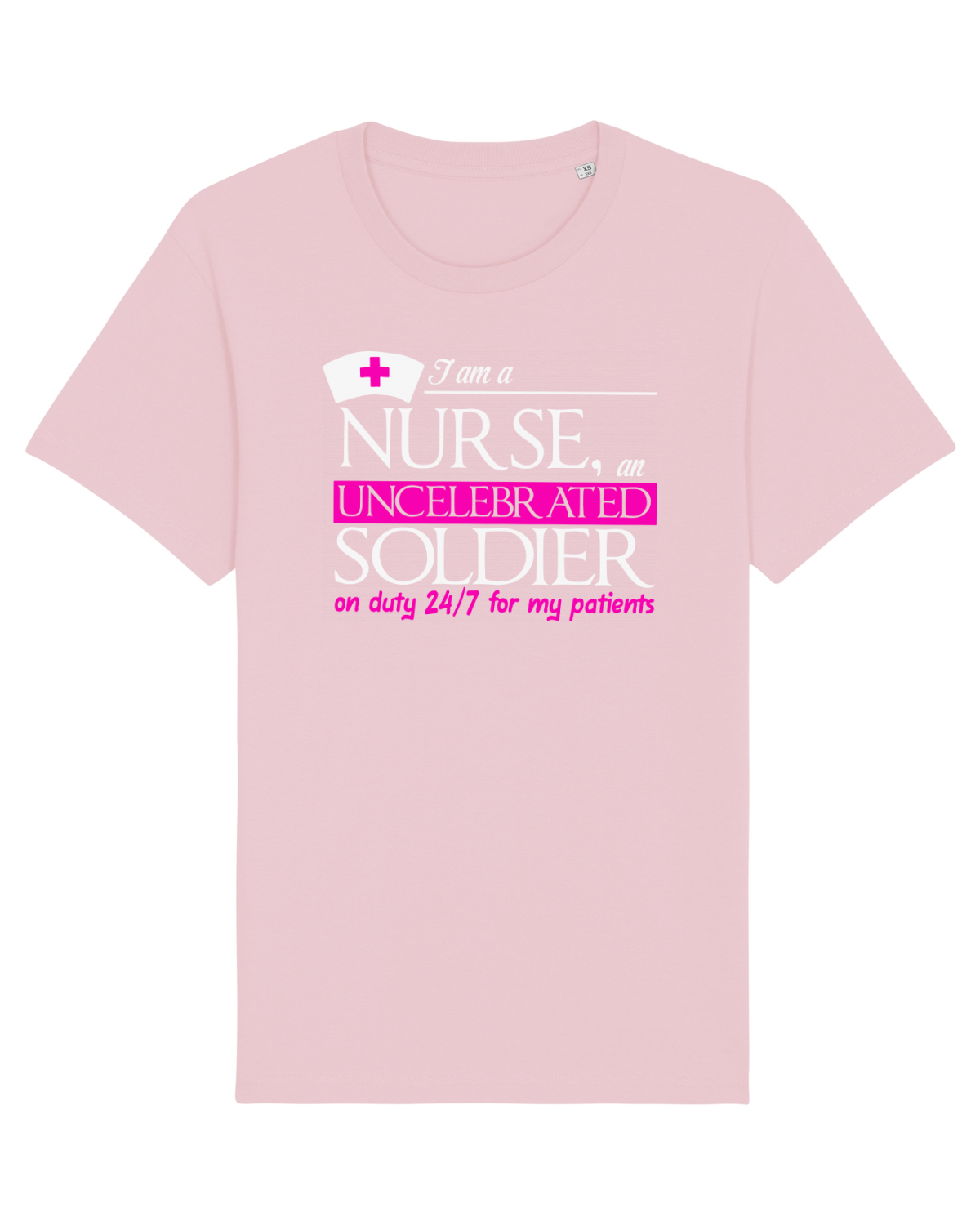 Tricou mânecă scurtă Unisex Rocker Cotton Pink