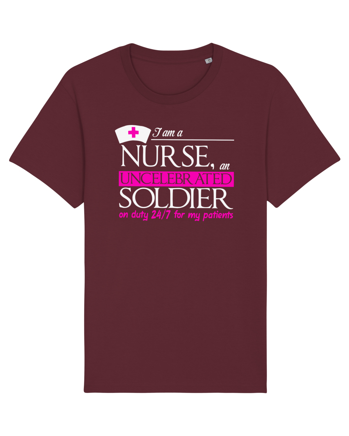 Tricou mânecă scurtă Unisex Rocker Burgundy