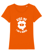 NURSE Tricou mânecă scurtă guler larg fitted Damă Expresser