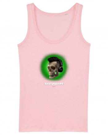 Craniu cu casti - skullphones 07 verde Cotton Pink