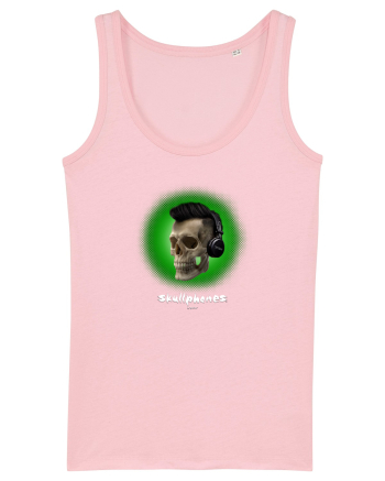 Craniu cu casti - skullphones 07 verde Cotton Pink
