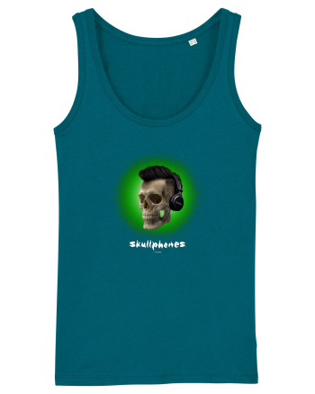 Craniu cu casti - skullphones 07 verde Ocean Depth