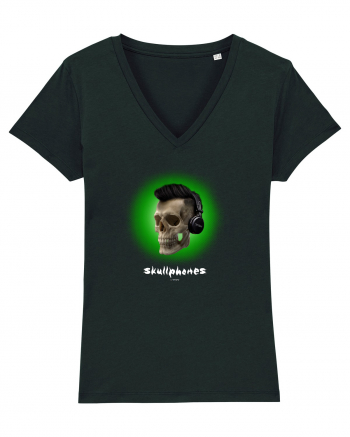 Craniu cu casti - skullphones 07 verde Black