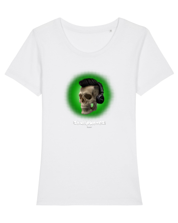 Craniu cu casti - skullphones 07 verde White