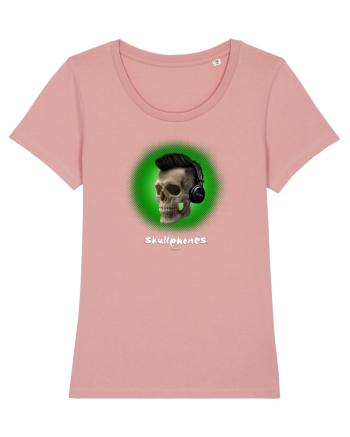 Craniu cu casti - skullphones 07 verde Canyon Pink