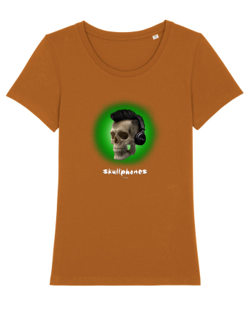 Craniu cu casti - skullphones 07 verde Roasted Orange