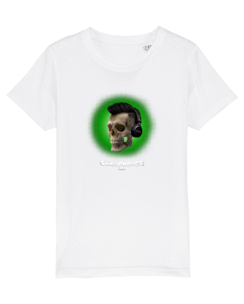 Craniu cu casti - skullphones 07 verde White