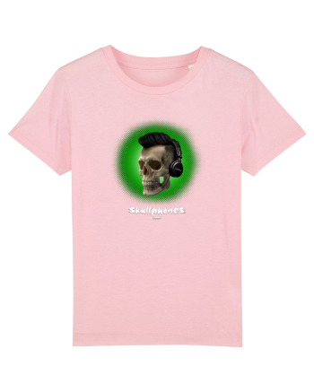 Craniu cu casti - skullphones 07 verde Cotton Pink