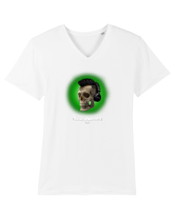 Craniu cu casti - skullphones 07 verde White