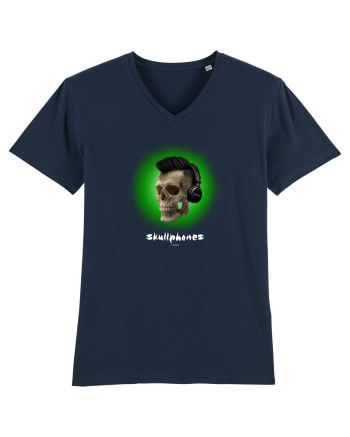 Craniu cu casti - skullphones 07 verde French Navy