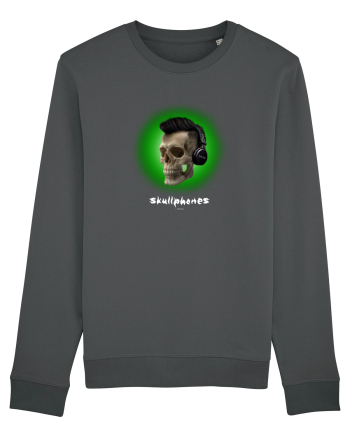 Craniu cu casti - skullphones 07 verde Anthracite