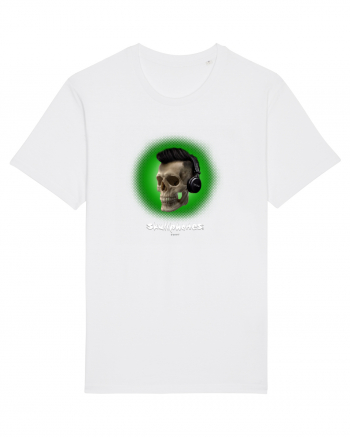 Craniu cu casti - skullphones 07 verde White