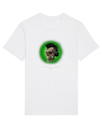 Craniu cu casti - skullphones 07 verde White