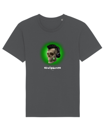 Craniu cu casti - skullphones 07 verde Anthracite