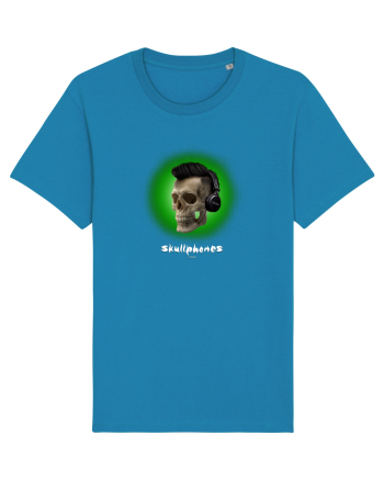 Craniu cu casti - skullphones 07 verde Azur