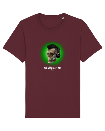 Craniu cu casti - skullphones 07 verde Burgundy