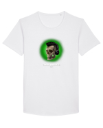 Craniu cu casti - skullphones 07 verde Tricou mânecă scurtă guler larg Bărbat Skater