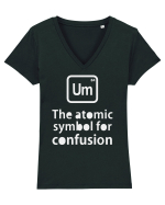 Um The Atomic Symbol for Confusion Tricou mânecă scurtă guler V Damă Evoker