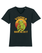 VODKA MADE ME DO IT KERMIT Tricou mânecă scurtă guler V Bărbat Presenter