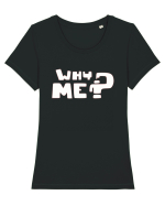 Why me? Tricou mânecă scurtă guler larg fitted Damă Expresser