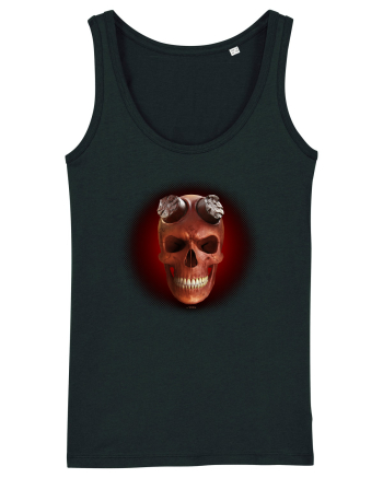 Craniu roșu - skull red 03 black Black