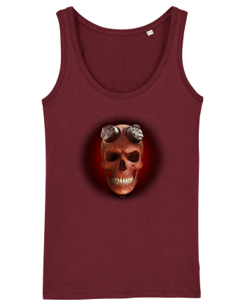 Craniu roșu - skull red 03 black Burgundy