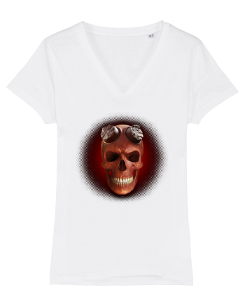 Craniu roșu - skull red 03 black White