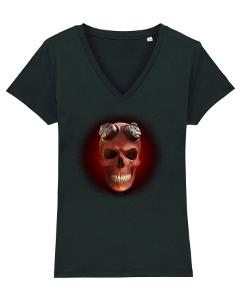 Craniu roșu - skull red 03 black Black